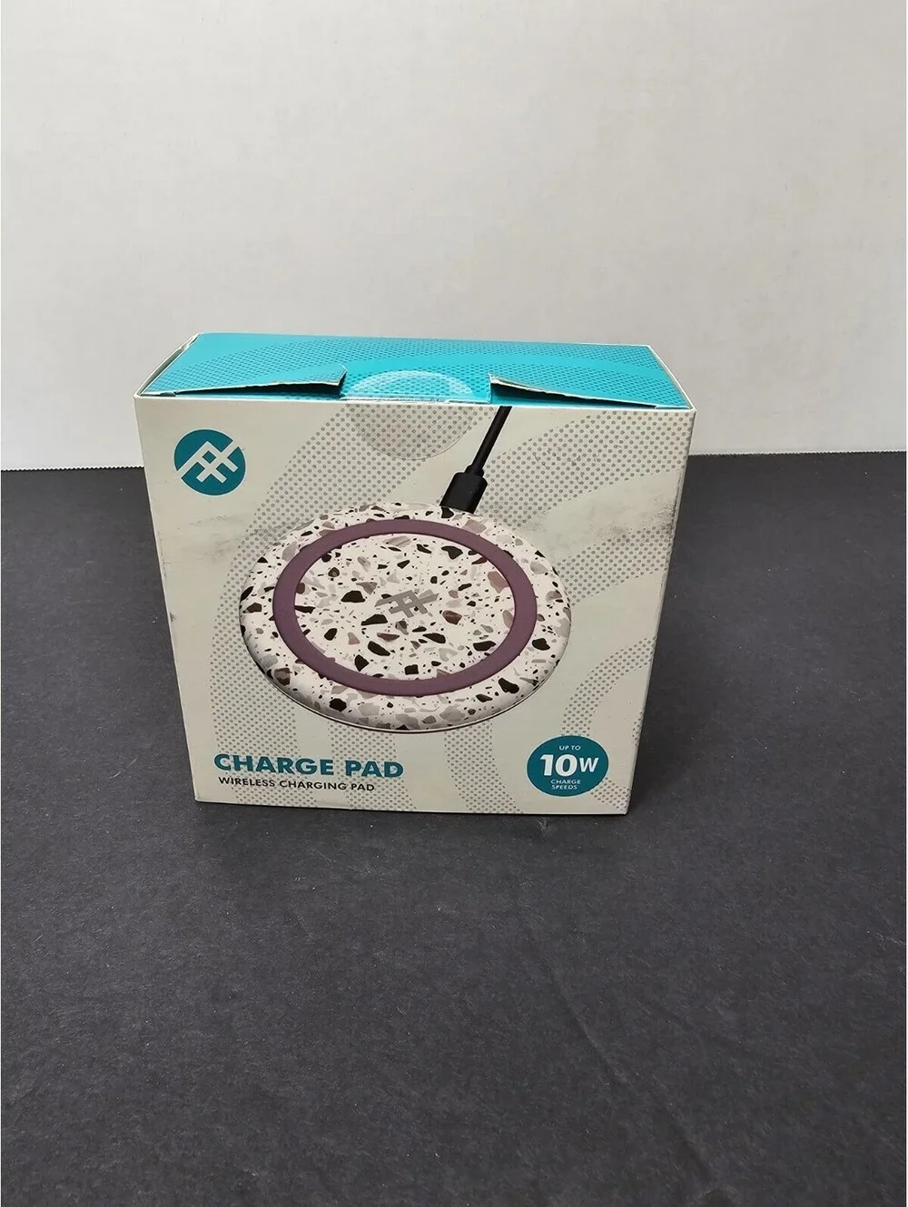 IFrogz Charge Pad Wireless Charger 10W Terrazzo‎ Pink NIB
